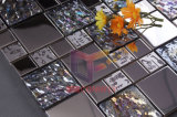 Crystal and Metal Mixed Stainless Steel Glass Mosaic Tile (CFM763)
