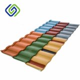 Colorful Stone Coated Metal Roof Tile Back Green Classical Tile