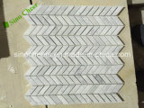 Chinese Production Bianco Carrara White Marble Mosaic