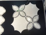 White Carrara Mix White Thassos Marble Flower Shape Waterjet Mosaic