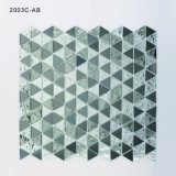 Black Glass Mosaic Sheets Unique Triangle Tile for Kitchen Backsplash