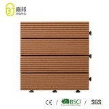 WPC Material Outdoor DIY Interlocking Wood Plastic Composite Solid Decking Panel Laminated Floor Tiles in China