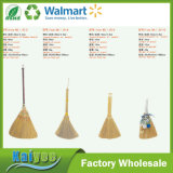 Bamboo Handle Sorghum Straw Corn Broom with Esparto Silvergrass or Ironweed Grass
