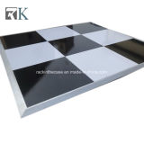 White and Black Dance Floor for Hotel and Rental Plywood Flooring