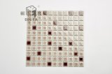 23*23mm Brown Ice Crackle Ceramic Mosaic Tile for Wall, Kitchen, Bathroom and Swimming Pool, Special Decoration