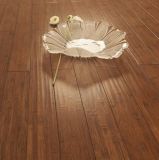 Carbonized Horizontal Solid Bamboo Flooring Handscraped UV Lacquer Smooth