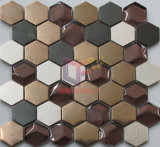 Latest New Hexagon Shape Crystal Mix Stainless Steel and Aluminium Mosaic (CFM969)
