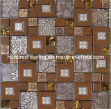 Wall Tile, Glass Mix Stainless Steel Metal Mosaic (SM204)