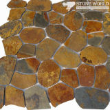 Natural Rusty Brown Slate Tiles for Flooring & Outdoor Steps (CS-002)