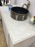 Sparkled Crystal Golden Color Countertop Made by Quartz Stone