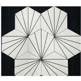 White Hexagon Wall Tiles 3D Inkjet Bathroom Wall Floor Tiles