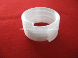 Milky White Helix Fused Silica Glass Tube
