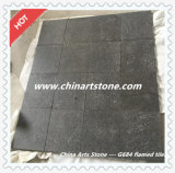 China Flamed Black Grey Granite Tile for Outside Floor