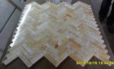 High Quality Yellow Herringbone Mosaic Honey Onyx Marble Bathroom
