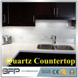 Prefab White Composite Quartz Countertop for Indoor Kitchen