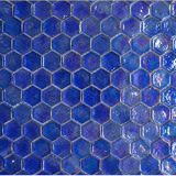 Mosaic Tile Glass Cobalt Blue