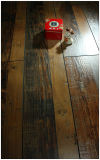 Commercial 12.3mm Hand Scraped Walnut V-Grooved Laminate Floor