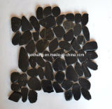 Polished Black Pebbles with Double Side Stick Stone for Landscape
