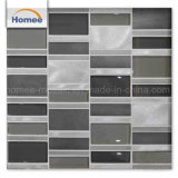 High Quality Aluminium Blend Shiny Wall Tile Black Glass Mosaic