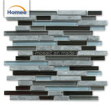 Grey Stone Black Glass Mosaic Tile for Flooring in Room Wall