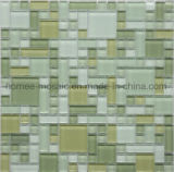 Cheap Price Green Color Multi Size Backsplash Glass Mosaic Tile