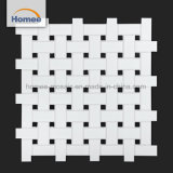 China Manufacturing Elegant White and Black Basket Weave Tile Wall Mosaic