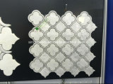 Carrara White Mix White Thassos Water Jet Flower Shaped Natural Marbles and Tiles