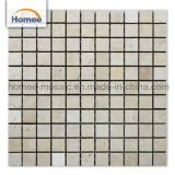 High Quality 23*23mm Bathroom Floor Mosaic Tile Cream Marfil Beige Marble Mosaics