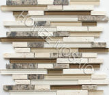 High-Quality Material Stone Strip Polished Mix Brown Glass Mosaic