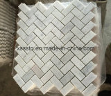 Bianco Carrara White Marble Mosaic Tiles for Bathroom Wall and Floor and Kitchen Backsplash