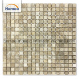 15X15mm Square Shape Emperador Bathroom Floor Tiles Marble Mosaic Tile