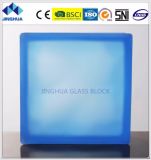 Jinghua Misty Cloudy Blue Color 190X190X80mm Glass Block/Brick