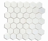 2017 Greece White Crystal Hexagon Marble Mosaic Tiles for Backsplashes