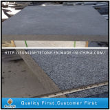 Bush-Hammered G684 Black Natural Stone Granite Tiles for Flooring