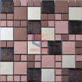 Stainless Steel Mix Glass Mosaic in Rose Brozen Color (CFM1082)