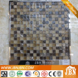 Emperador Marble, Convex Glossy and Frosted Glass Mosaic (M815057)