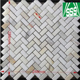 Natural White Carrara Marble Mosaic Tile for Kitchen and Bathroom Flooring