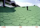 Fish-Scale Asphalt Roofing Shingles / Colored Roofing Tiles
