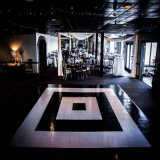 White& Black Square 1m*1m Interlocking Dance Floor for Event Supplier