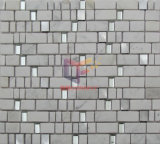 Glass and Aluminium Mix White Marble Mosaic (CS225)