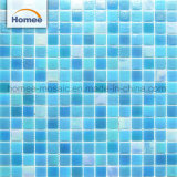 Iridescent Blue Swimming Pool Tile Cheap Glass Mosaic Tile