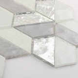 Building Material White and Silver Crystal Stained Glass Mosaic Tiles