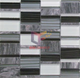 Grey Marble and Wave Glass Mixed Mosaic Style (CS205)