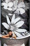 Background Design Mosaic, Glass Art Pattern Mosaic Wall Tile (HMP639)