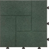 RoHS Certificate Outdoor Interlocking Flooring SBR Rubber Decking Tile