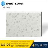 Artificial White Glass Mirror Grain Quartz Stone Slabs for Engineered with Polished Surface