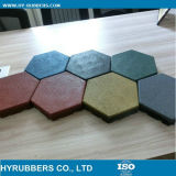 Kinds of Hexagon Rubber Tile with Drain on Bottom