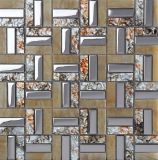 Marble Mix Stainless Steel Mix Glass Mosaic for Home Deco