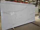 Marbling Engineered Artificial Crystal Quartz Stone for Coustomed Long Table Countertop
