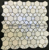 Circle Flower Marble and Shell Mosaic